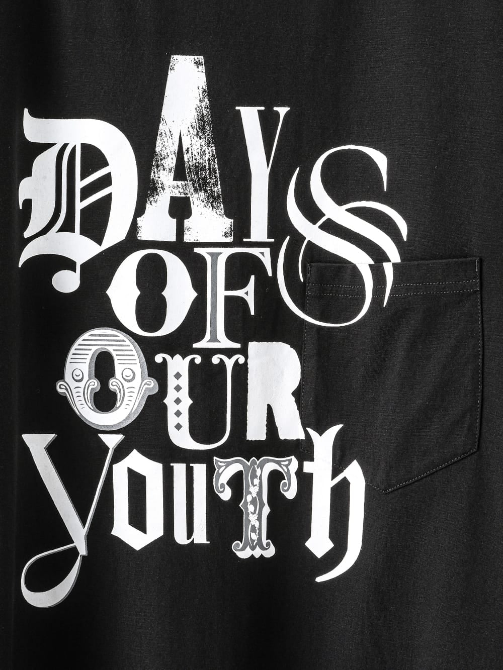 オーバーサイズドショートスリーブTシャツ(days of our youth grey)