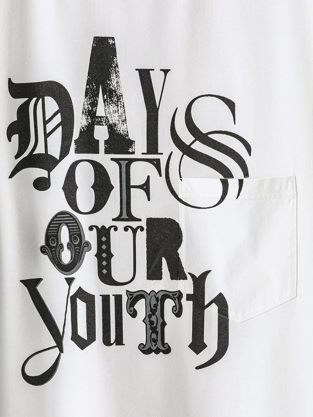 オーバーサイズドショートスリーブTシャツ(days of our youth grey)