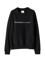 sc.0021AW25-black ポストクラシカルクルーネックスウェットシャツ The