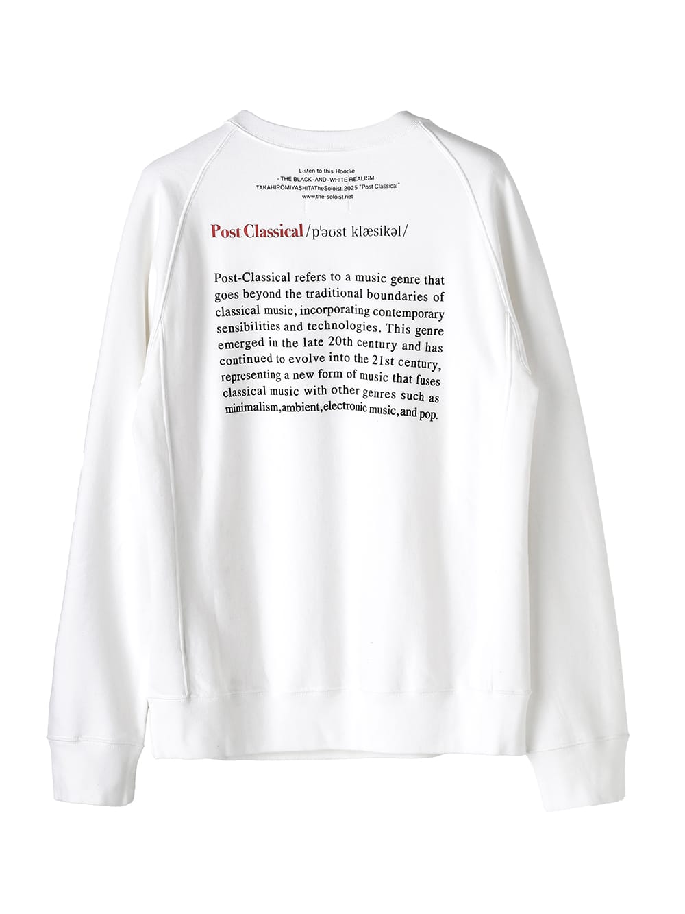 sc.0021AW25-white ポストクラシカルクルーネックスウェットシャツ The