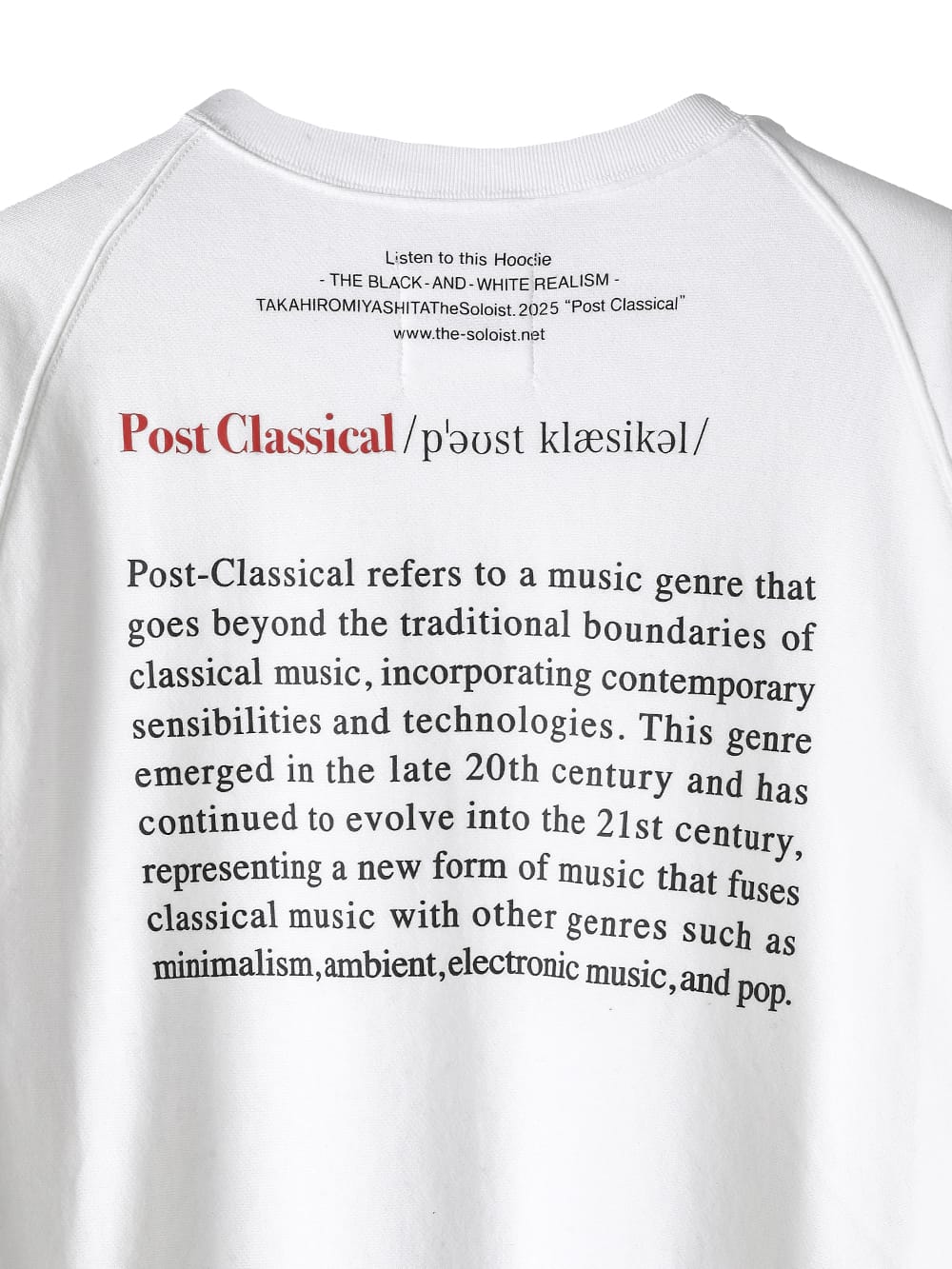 sc.0021AW25-white ポストクラシカルクルーネックスウェットシャツ The