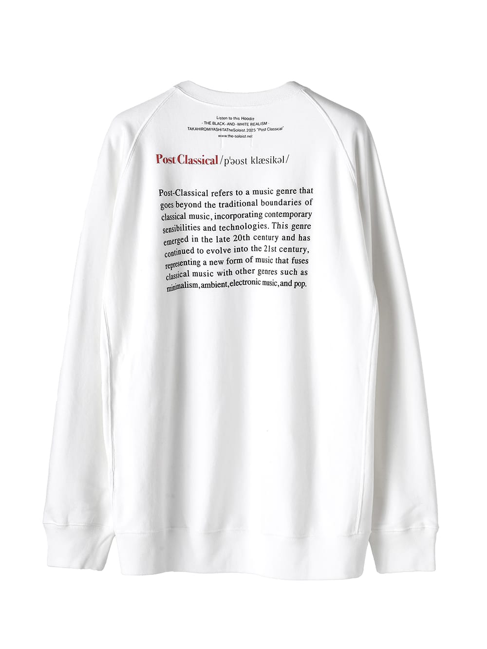 sc.0022AW25-white ポストクラシカルオーバーサイズドクルーネック