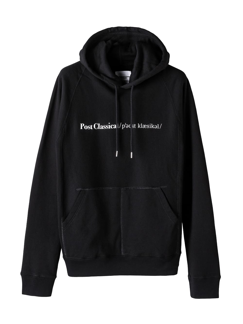 sc.0023AW25-black ポストクラシカルフーディー The Black-and-White