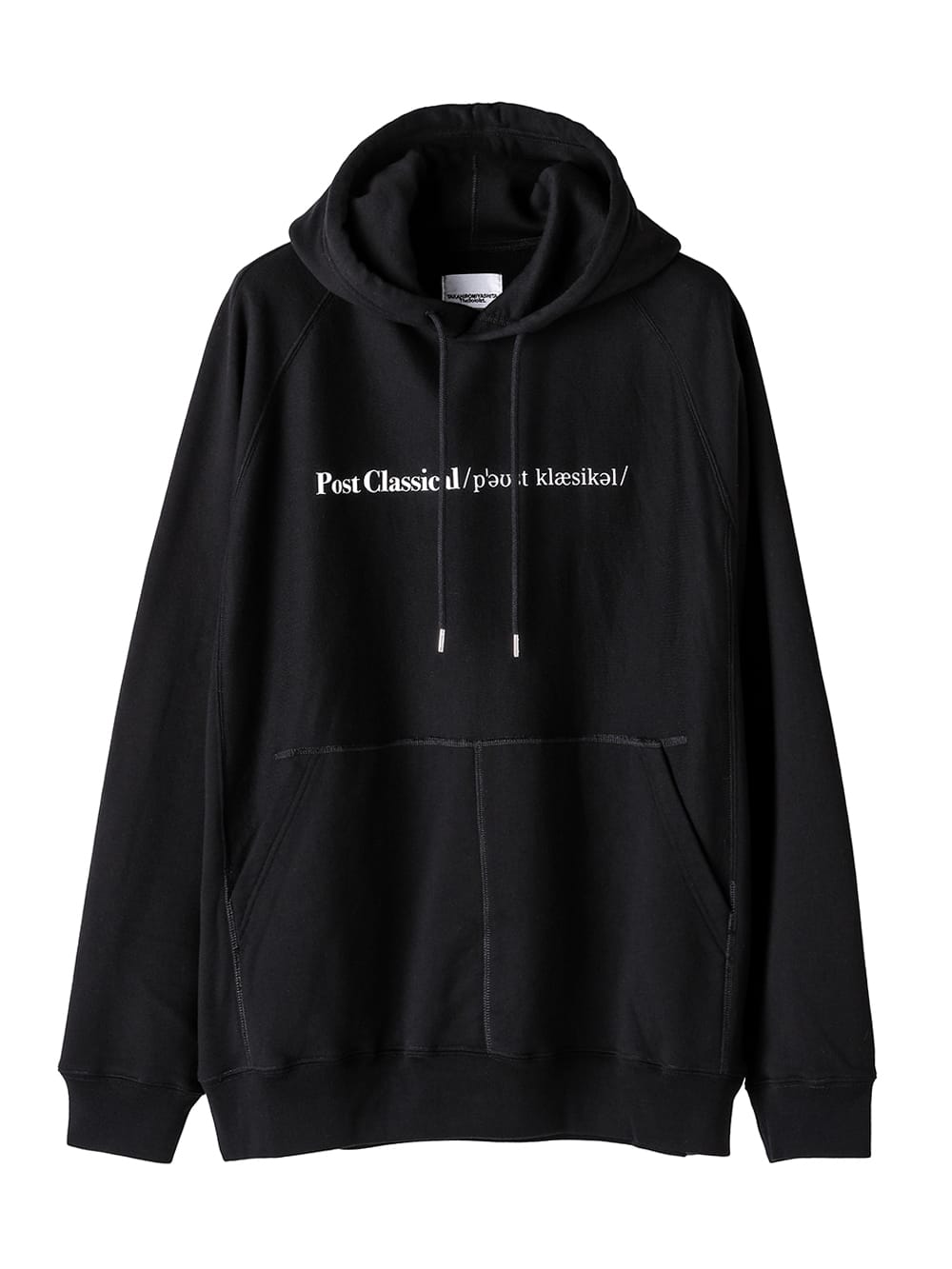 sc.0024AW25-black ポストクラシカルオーバーサイズドフーディー The