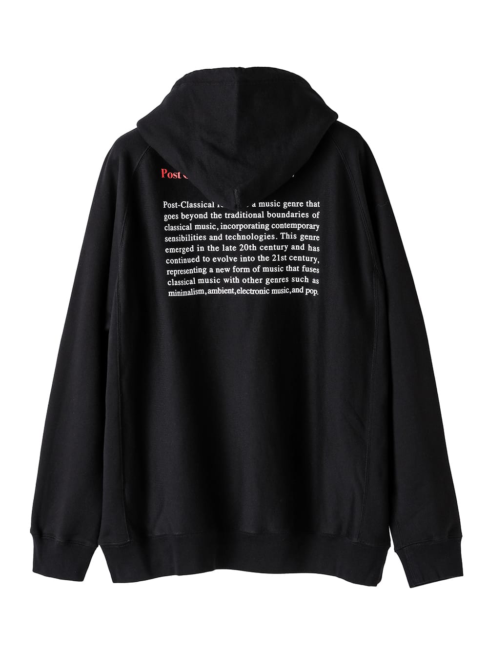 sc.0024AW25-black ポストクラシカルオーバーサイズドフーディー The
