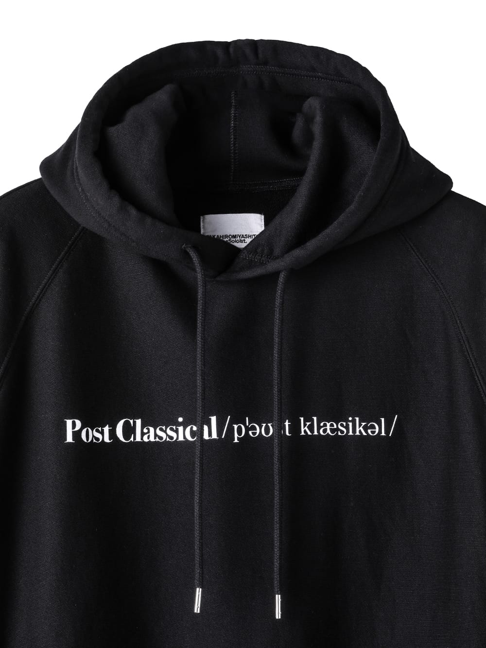 sc.0024AW25-black ポストクラシカルオーバーサイズドフーディー The