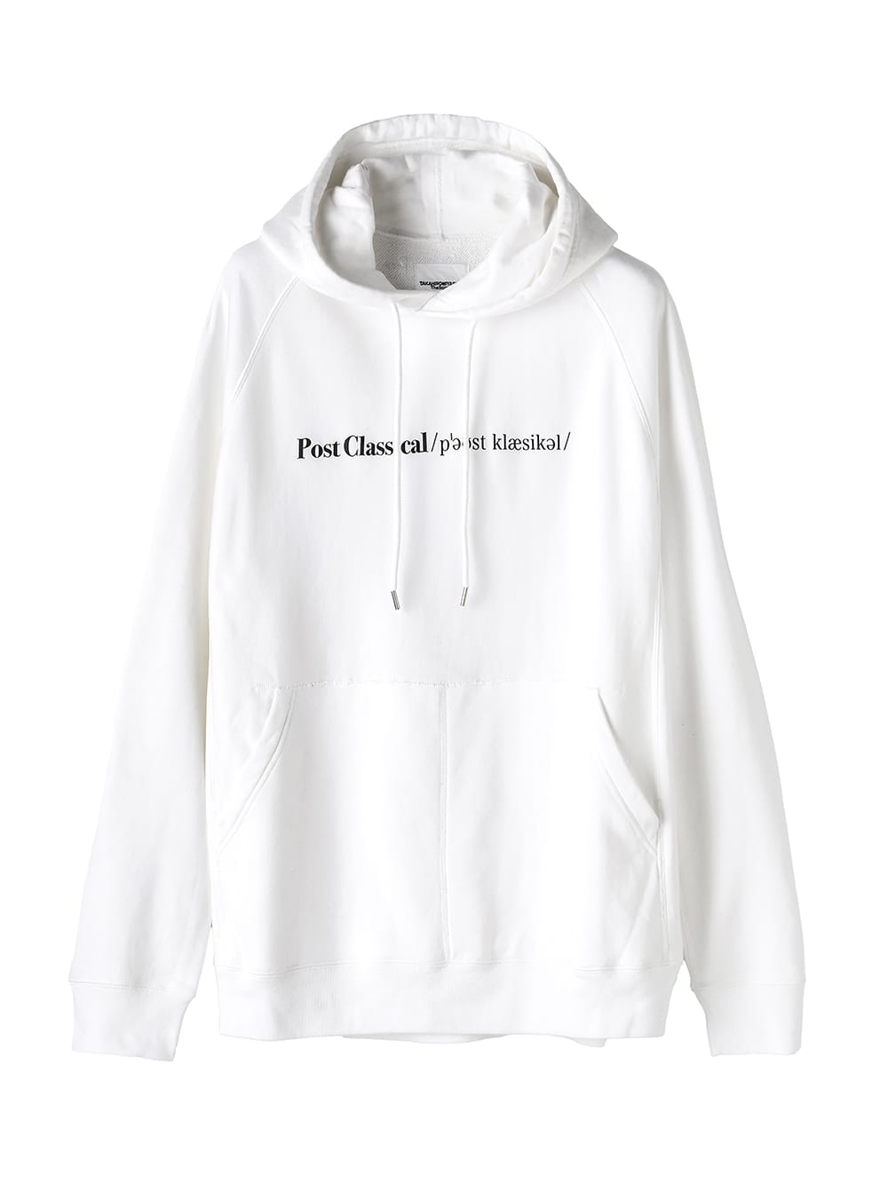sc.0024AW25-white ポストクラシカルオーバーサイズドフーディー The