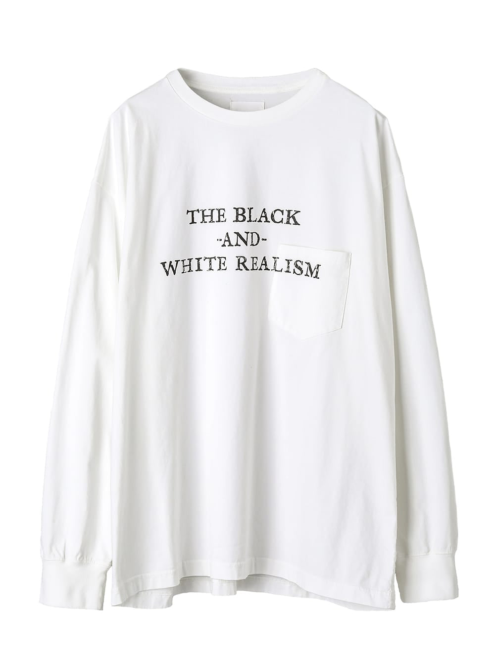 oversized L/S T-shirt "the black-and-white realism"