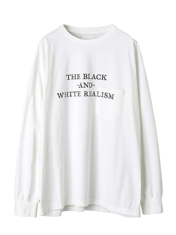 oversized L/S T-shirt "the black-and-white realism"