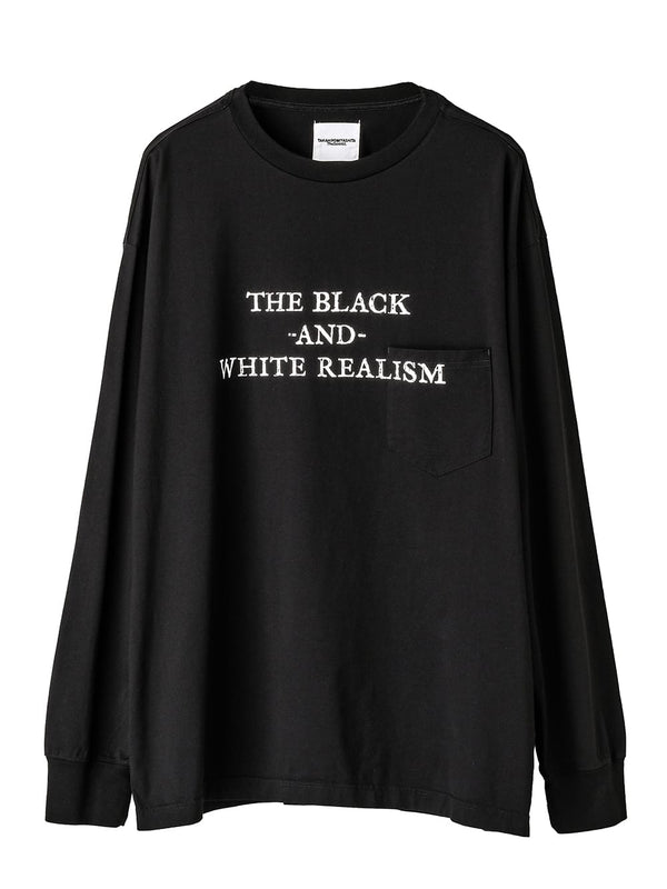oversized L/S T-shirt "the black-and-white realism"