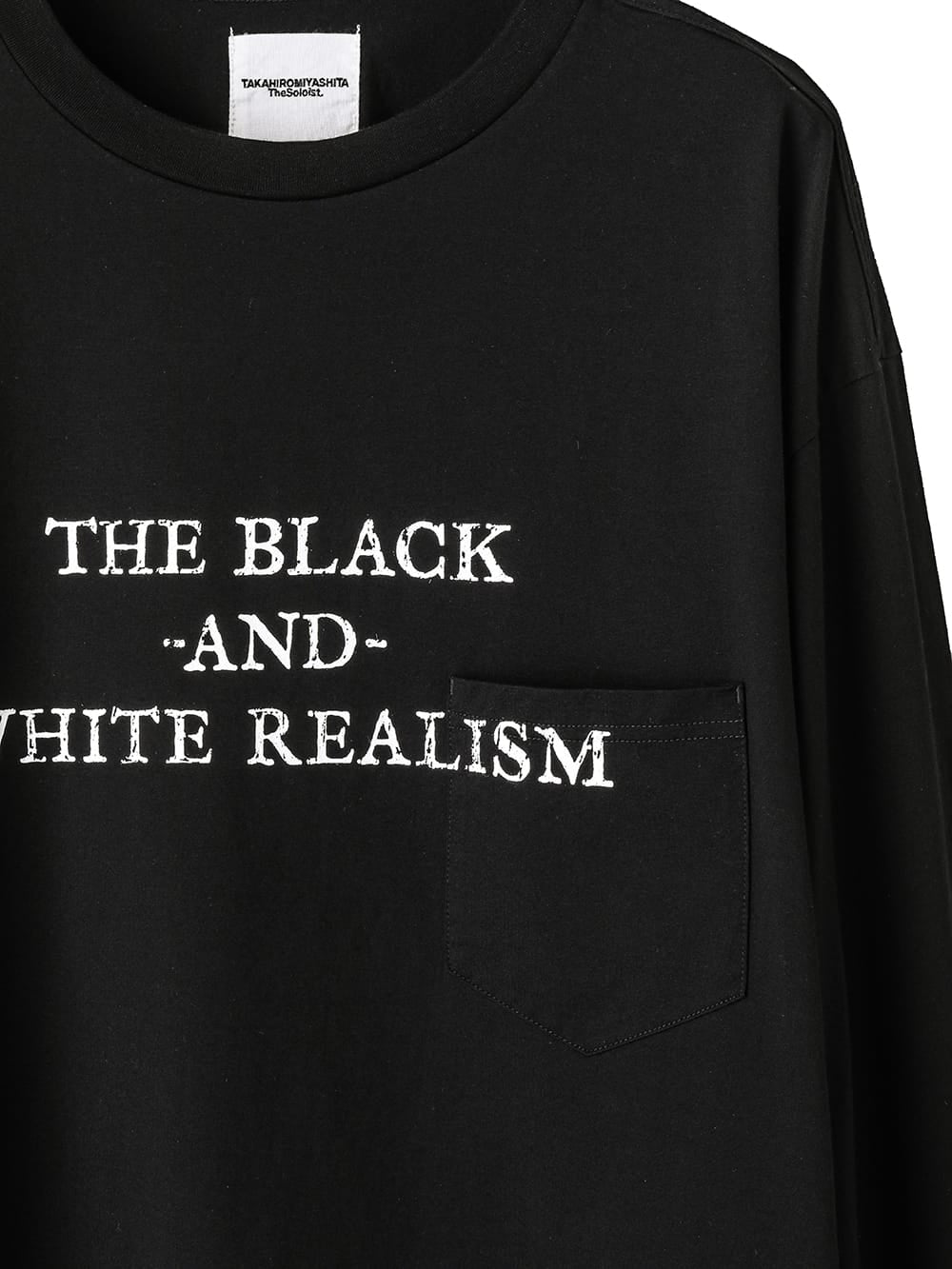 oversized L/S T-shirt "the black-and-white realism"