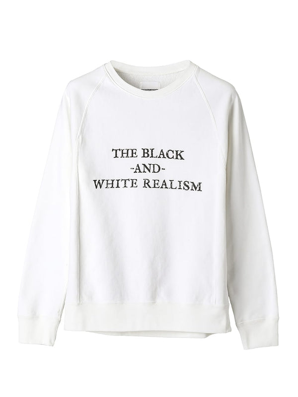 crew neck  sweat shirt "the black-and-white realism"