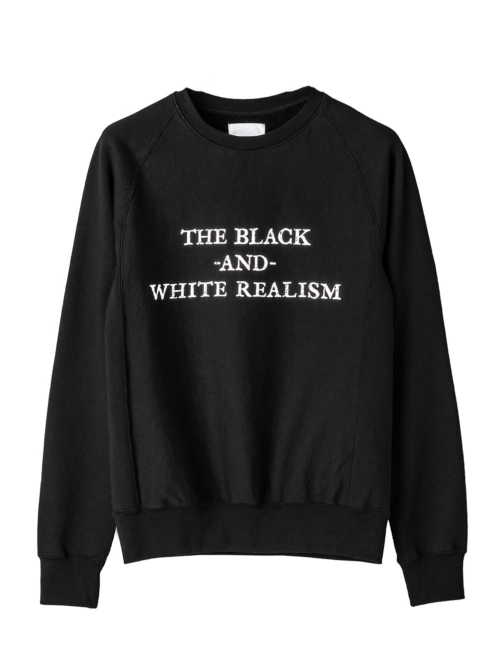 crew neck  sweat shirt "the black-and-white realism"