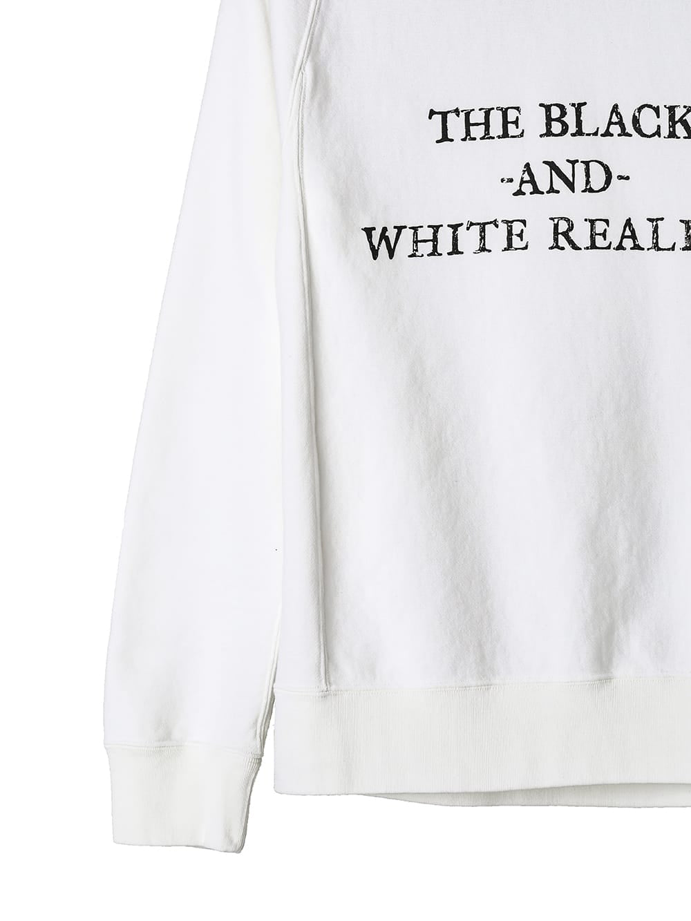 crew neck  sweat shirt "the black-and-white realism"