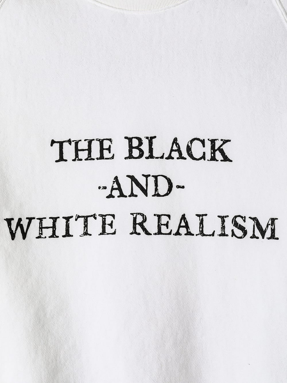 crew neck  sweat shirt "the black-and-white realism"