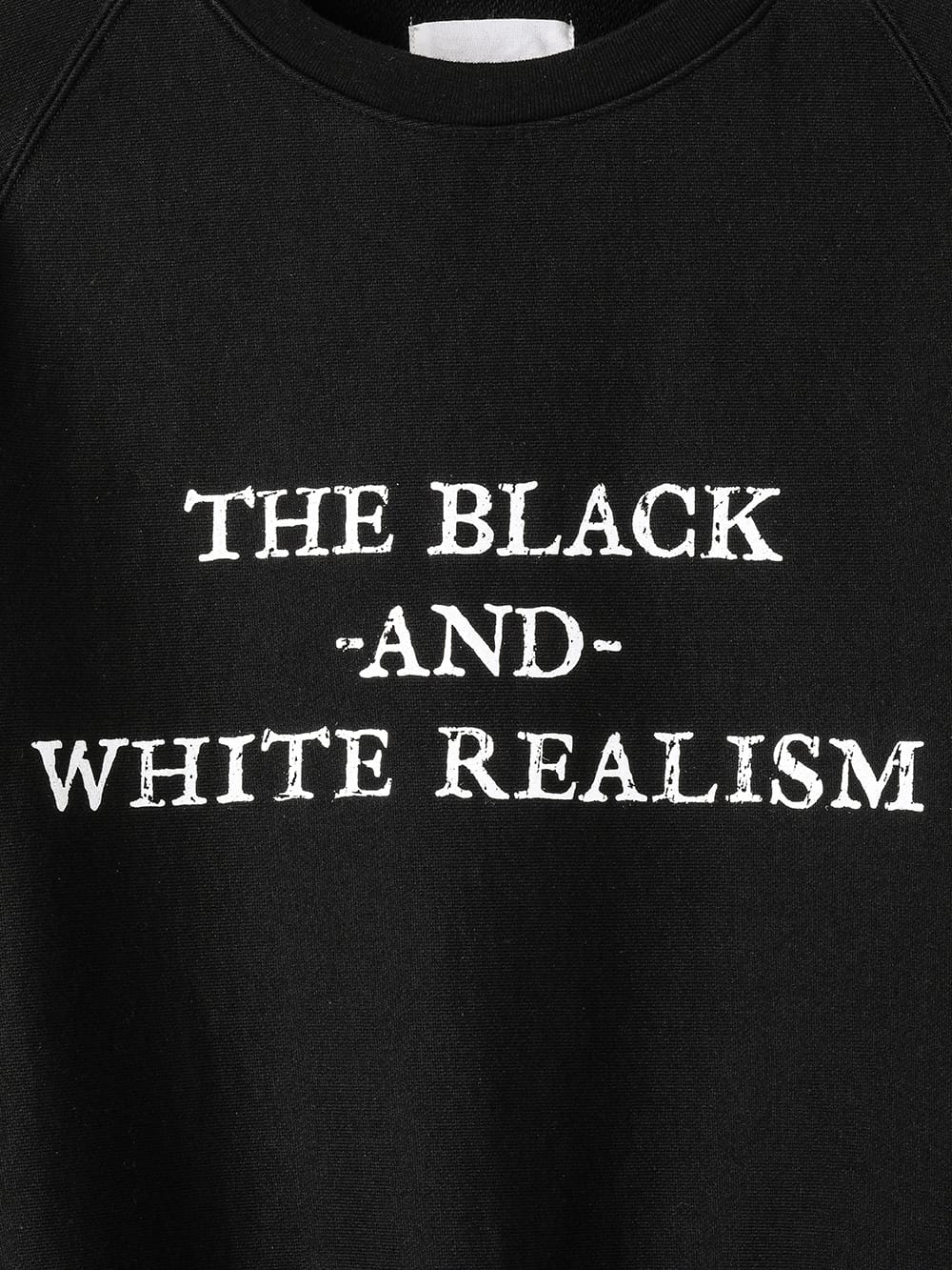 crew neck  sweat shirt "the black-and-white realism"