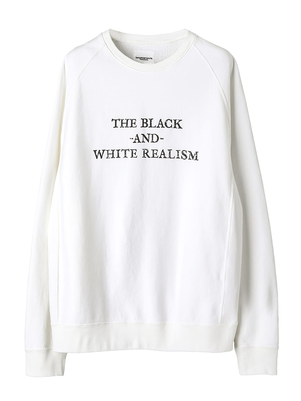 oversized crew neck  sweat shirt "the black-and-white realism"