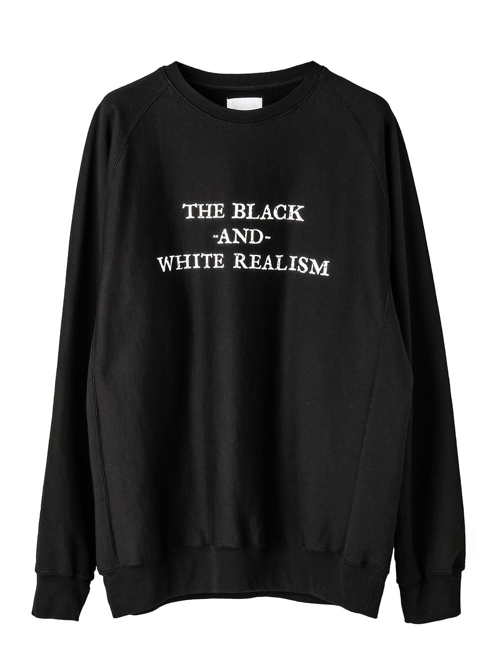 oversized crew neck  sweat shirt "the black-and-white realism"
