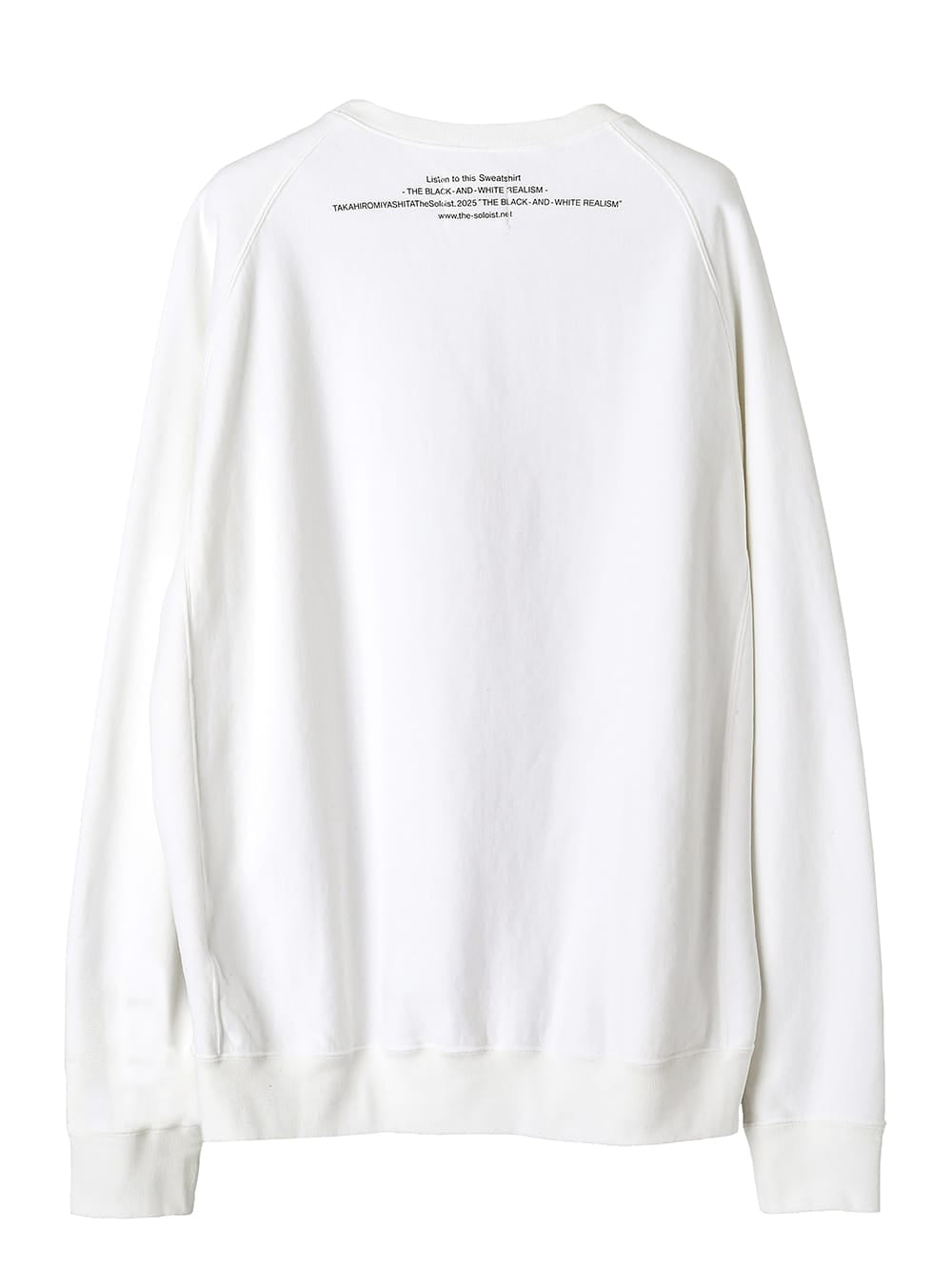 oversized crew neck  sweat shirt "the black-and-white realism"