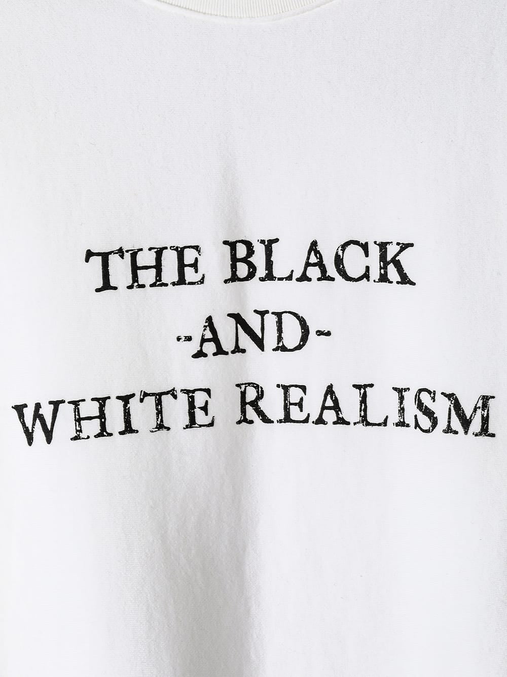 oversized crew neck  sweat shirt "the black-and-white realism"