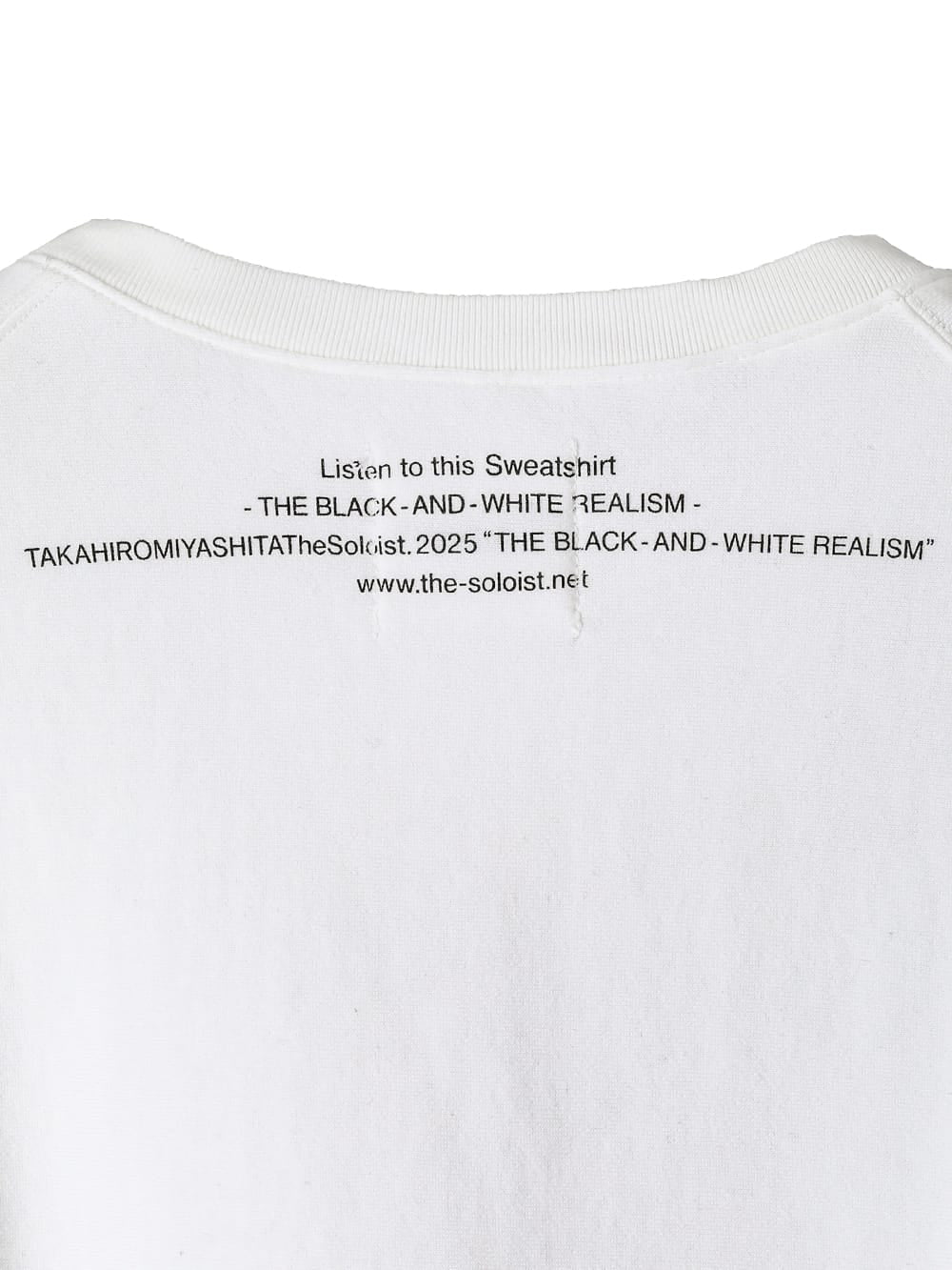 oversized crew neck  sweat shirt "the black-and-white realism"