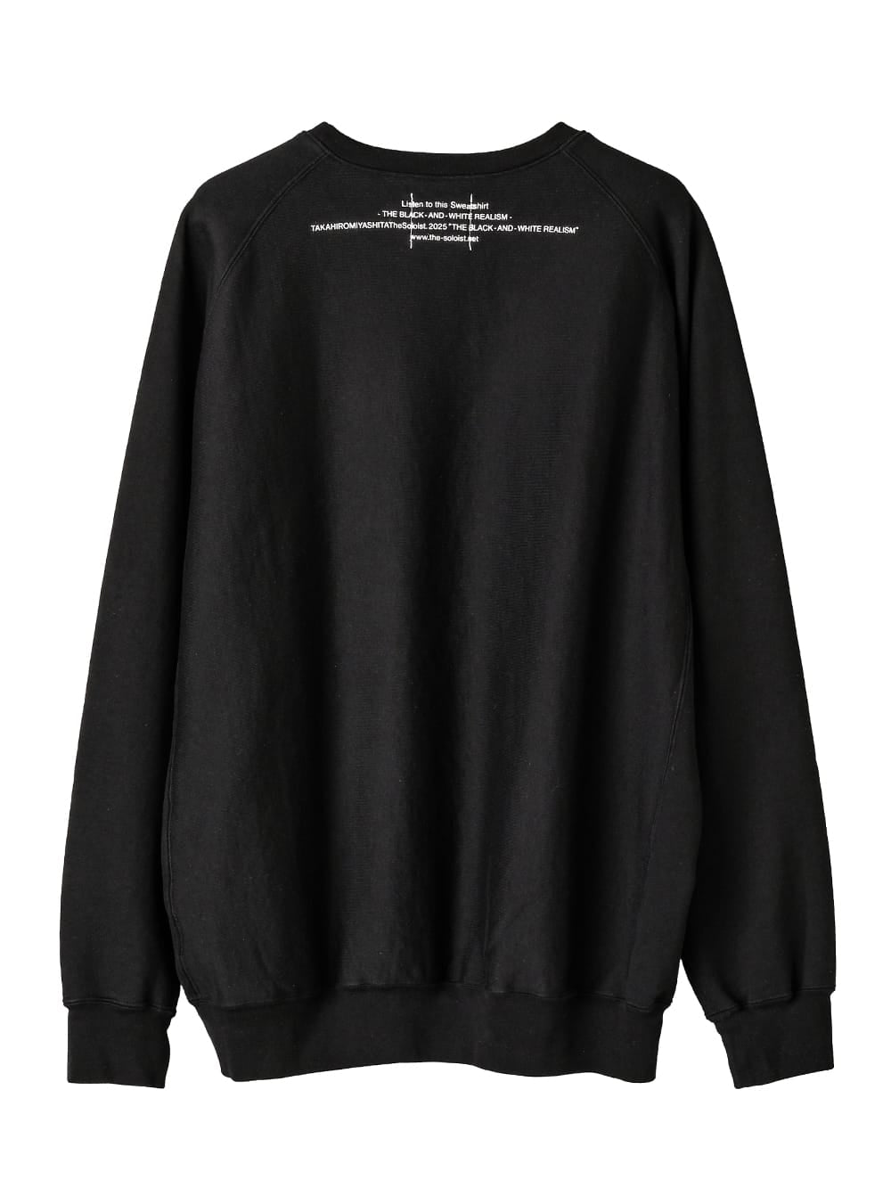 oversized crew neck  sweat shirt "the black-and-white realism"
