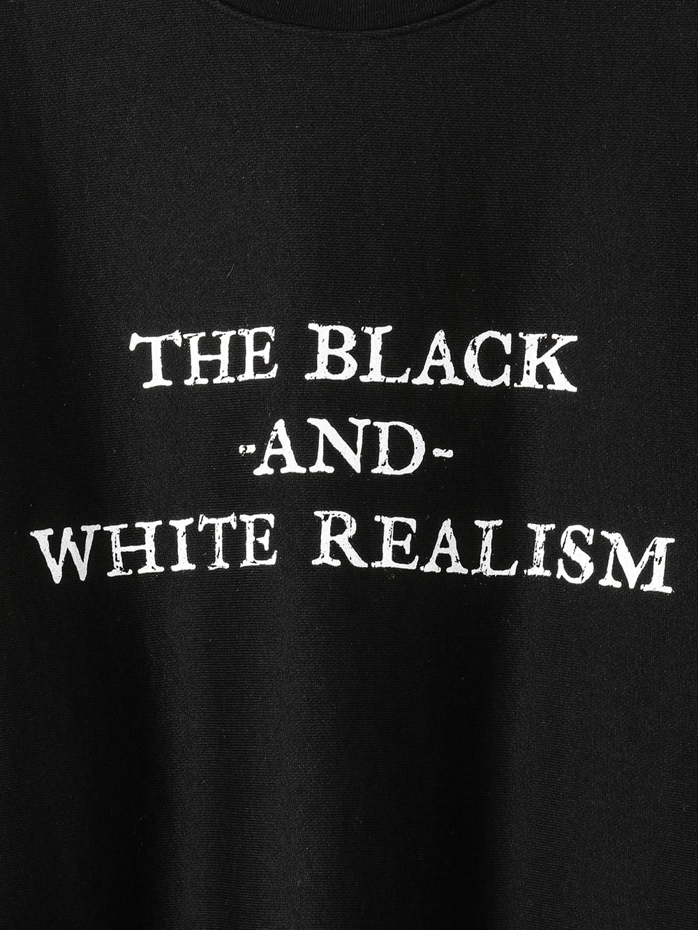 oversized crew neck  sweat shirt "the black-and-white realism"