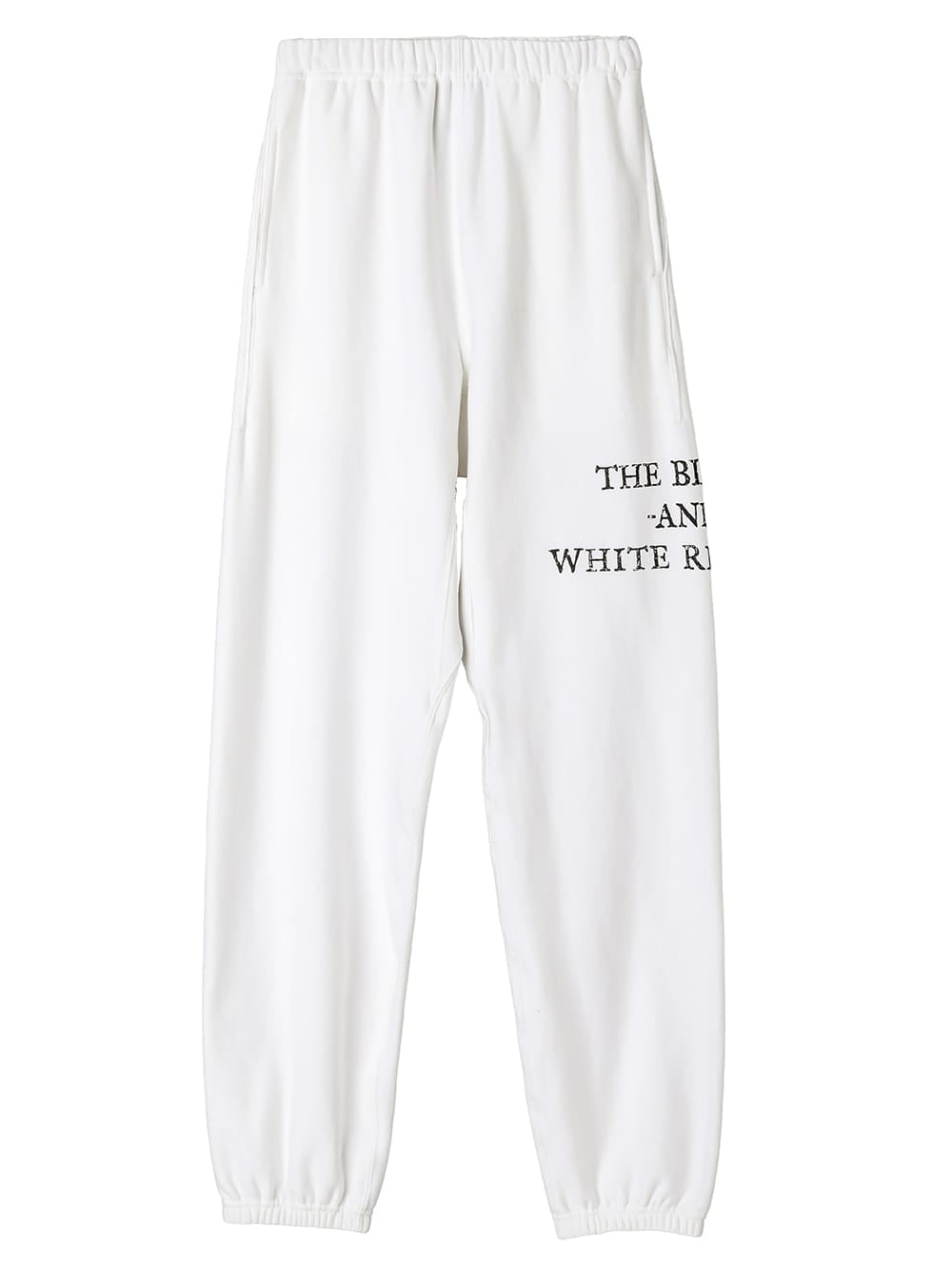 jogger pant. "the black-and-white realism"