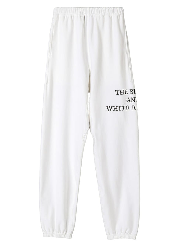 jogger pant. "the black-and-white realism"