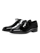 sf.0001AW25-black パテントレザーダービーシューズ The Black-and