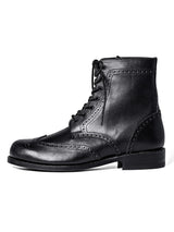 sf.0002SS25-black full brogue boots. Plainsong 2025 Spring