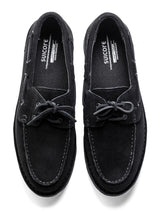 sf.0005AW25-black モカシンシューズ The Black-and-White Realism