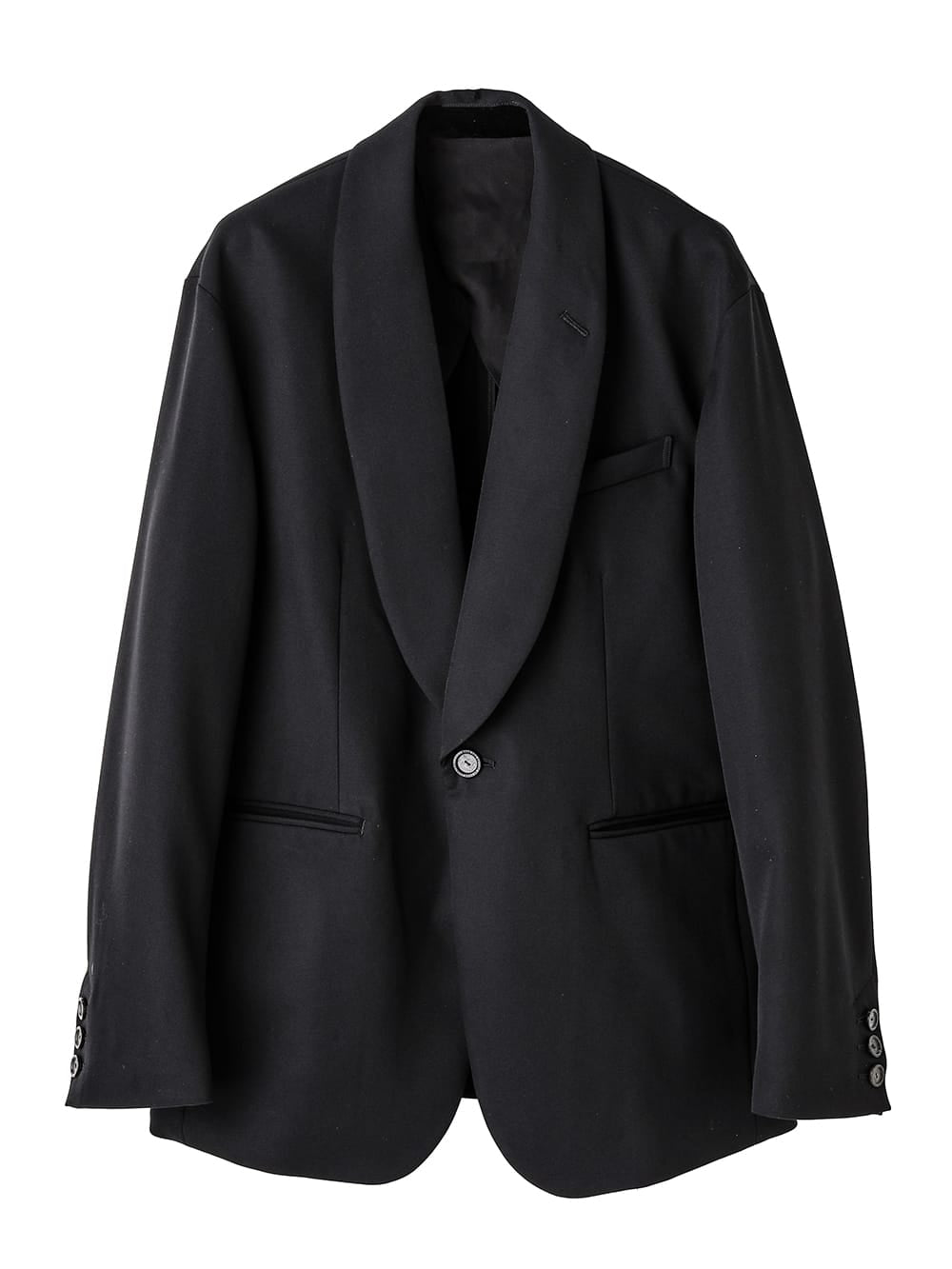 shawl collar sack jacket.