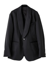 sj.0001AW25-black ショールカラーサックジャケット The Black-and