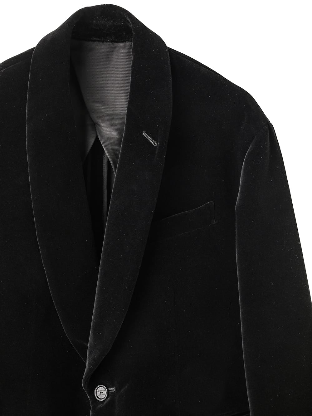 shawl collar sack jacket.