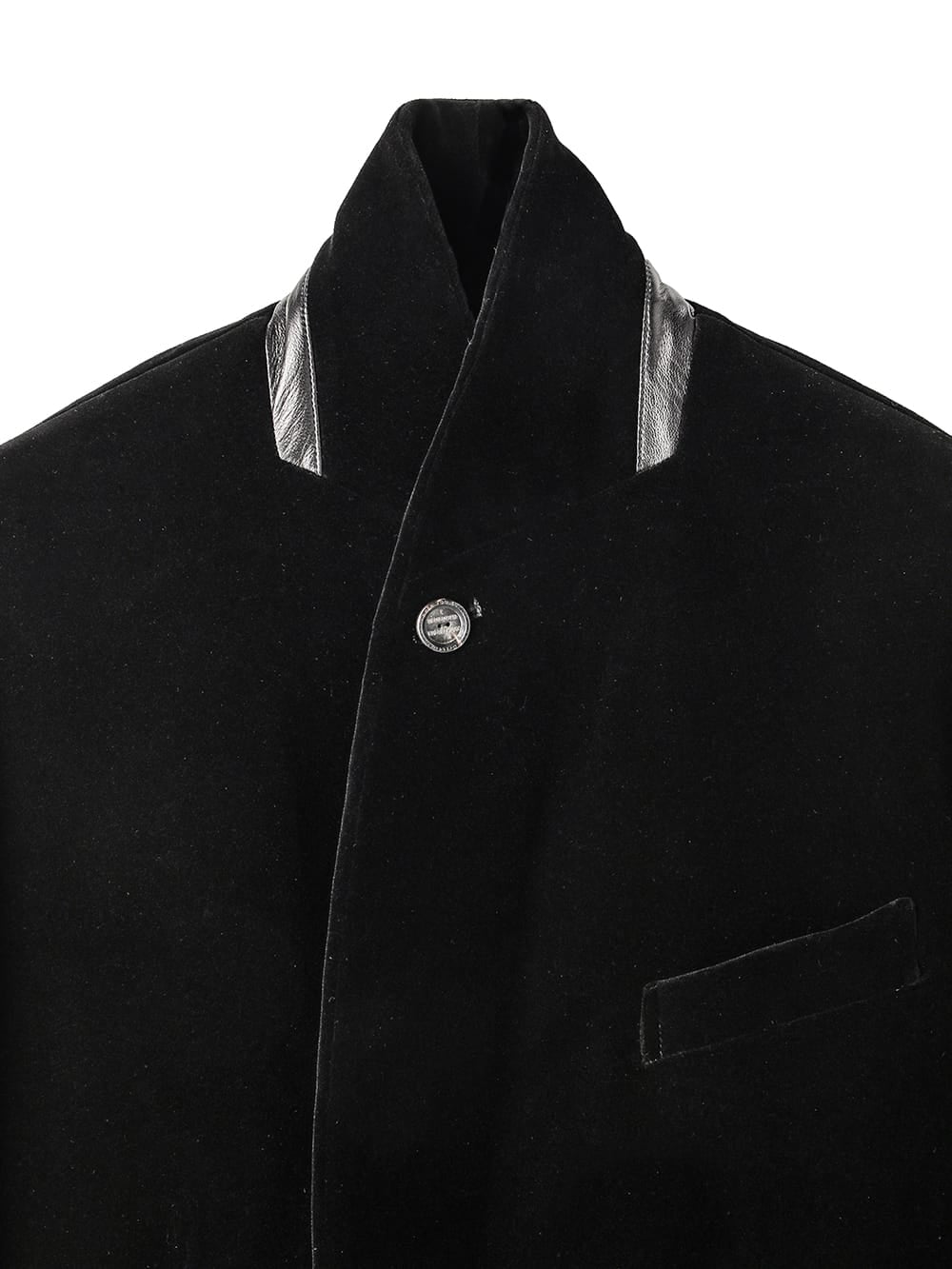 sj.0002AW25-black shawl collar sack jacket. The Black-and-White