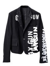 たかひろ sj.0003aAW23 right - left cropped jacket. THE TWO OF US 2023