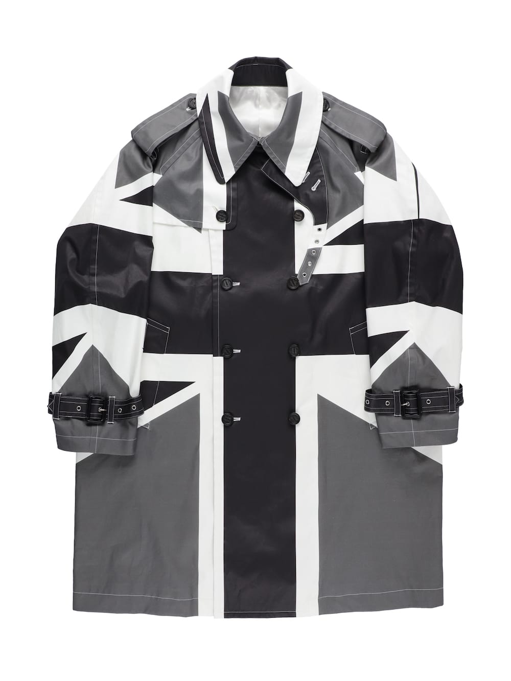 back gusset sleeve double breasted trench coat.(union jack)
