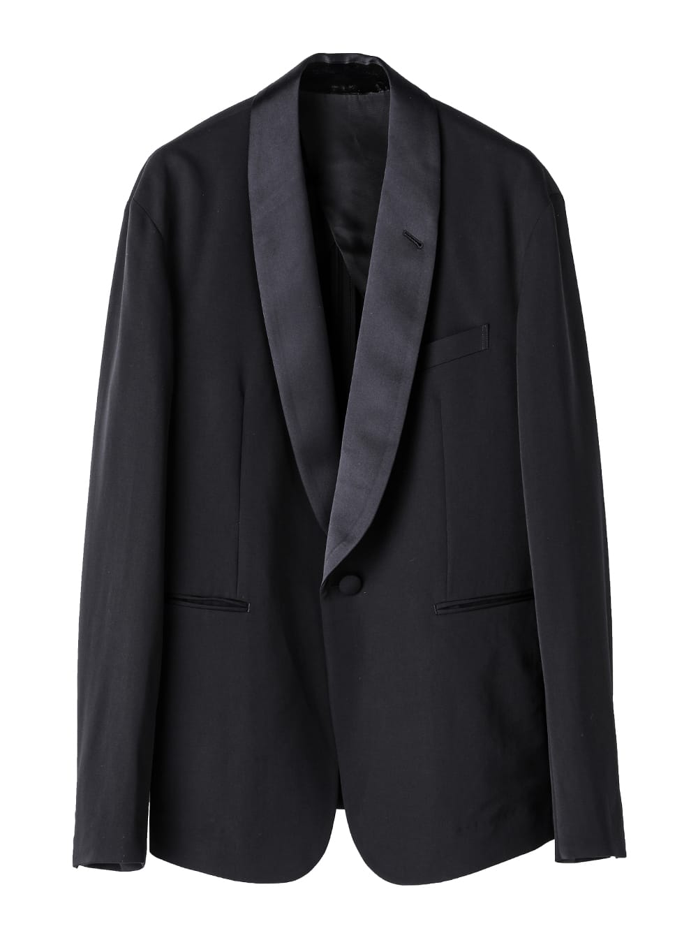 sj.0004AW25-black ショールカラージャケット The Black-and-White