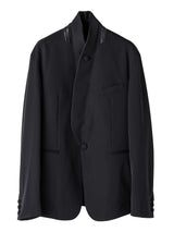 sj.0004AW25-black ショールカラージャケット The Black-and-White
