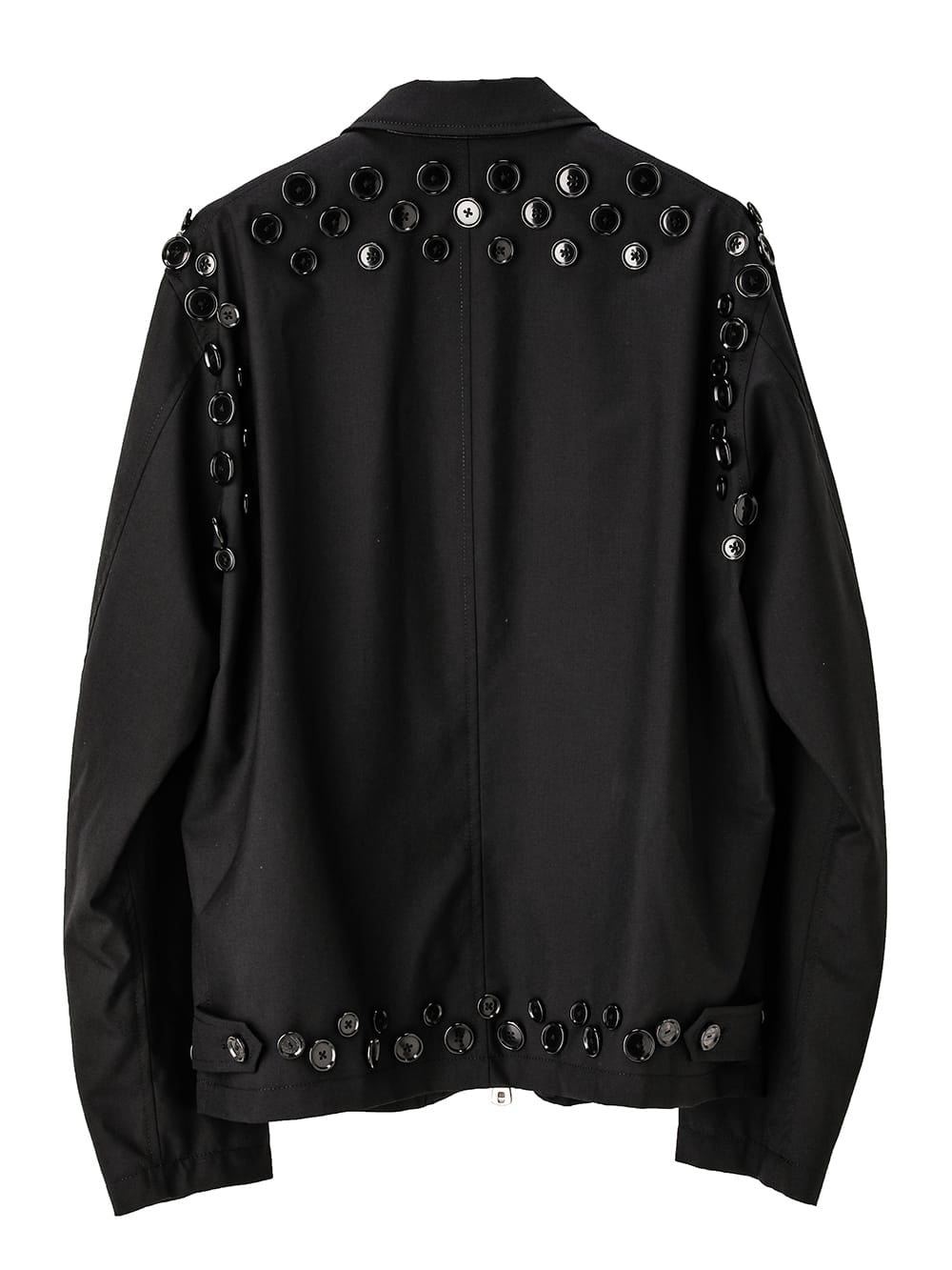 zip up brit jacket.(black buttons)