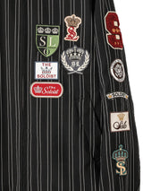 たむめろ様 sj.0004cSS25-black x white blazer stripe zip up brit jacket