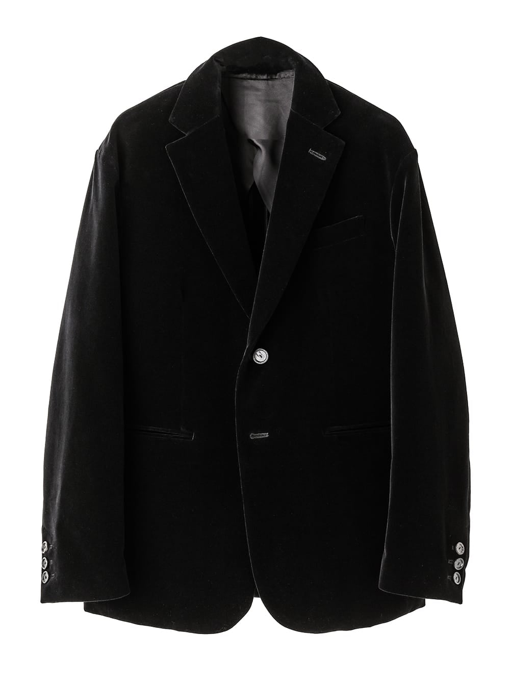 S*様 soloist ノッチドラペル2Bジャケット 46 sj.0007AW25-black ノッチドラペル2Bサックジャケット The Black-and