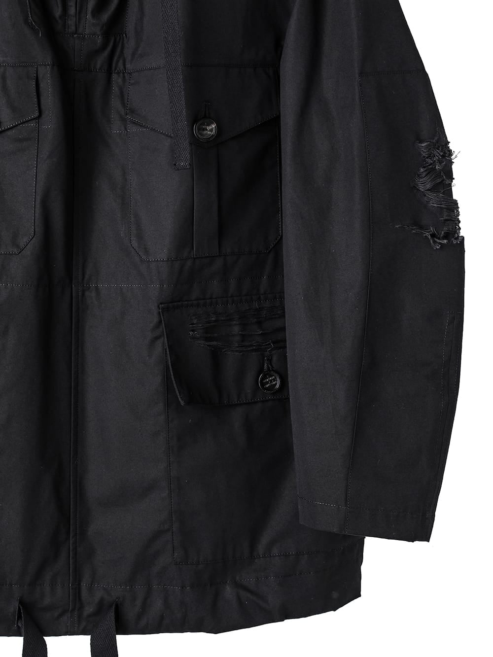 back gusset sleeve military anorak jacket.(clash)