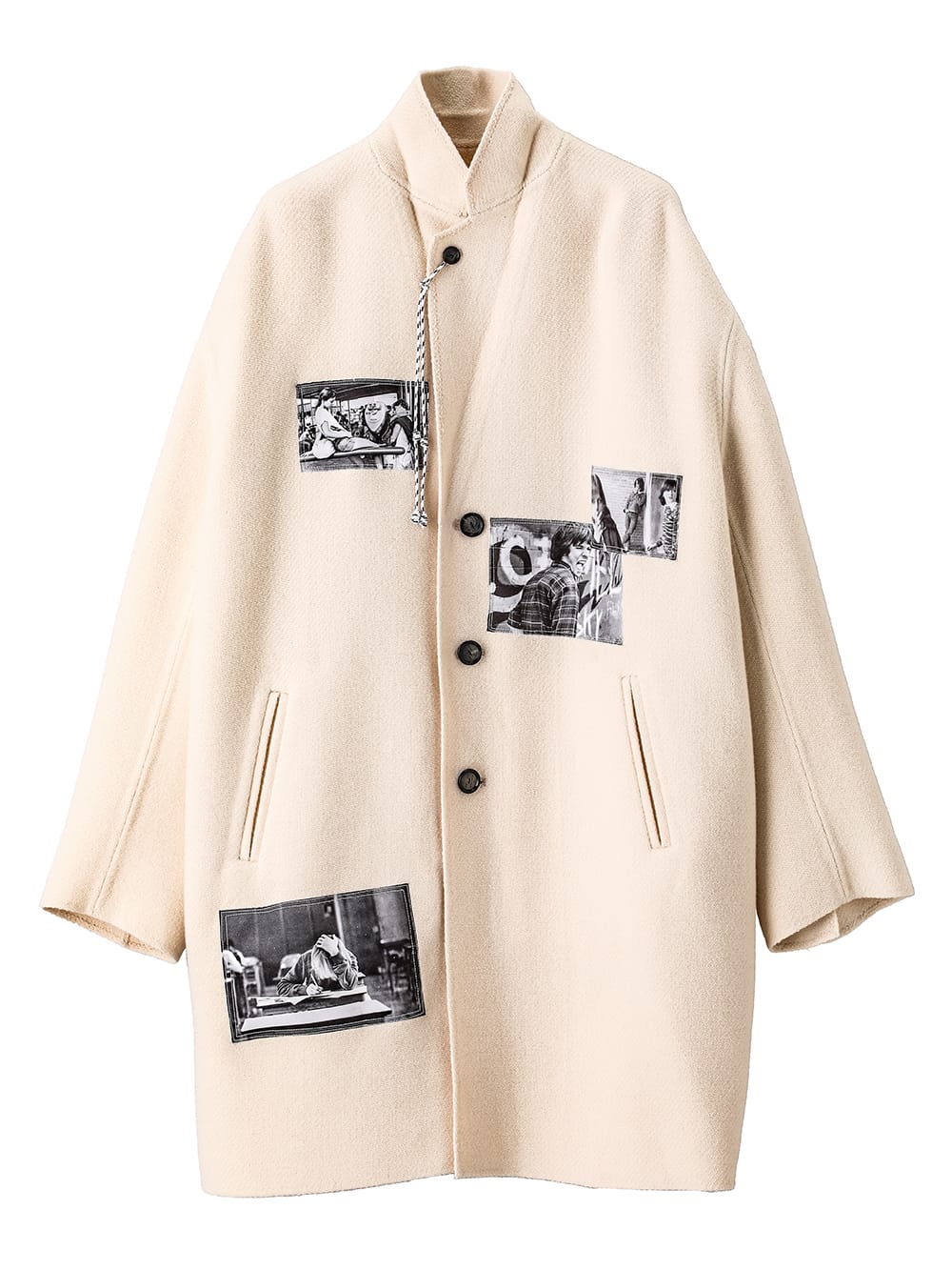 notched lapel overcoat