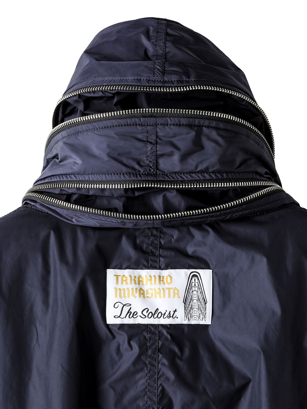 accordion hood anorak jacket.(solid)