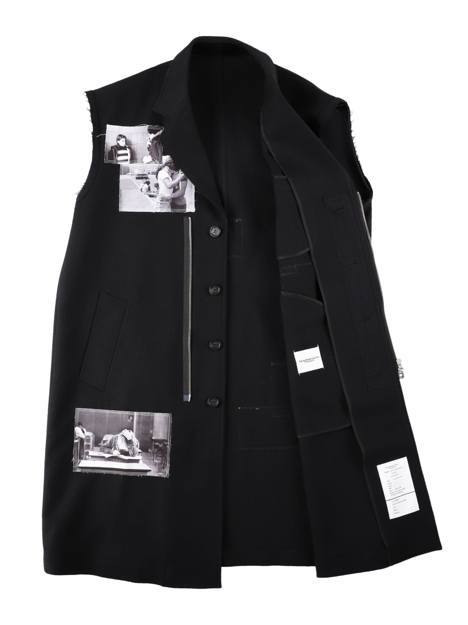 sleeveless doctor jacket.