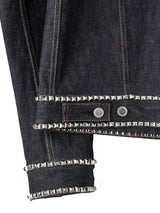 sj.0017aSS25-indigo tracker jacket.(studs) Plainsong 2025 Spring