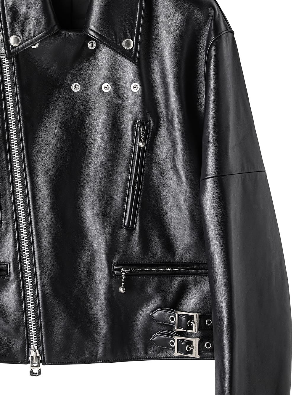 two-way cropped riders jacket