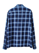 sj.0019SS25-blue check full zip work jacket. Plainsong 2025
